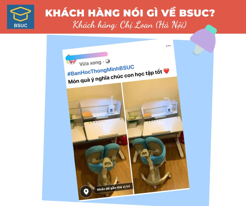 Bàn học màu xanh