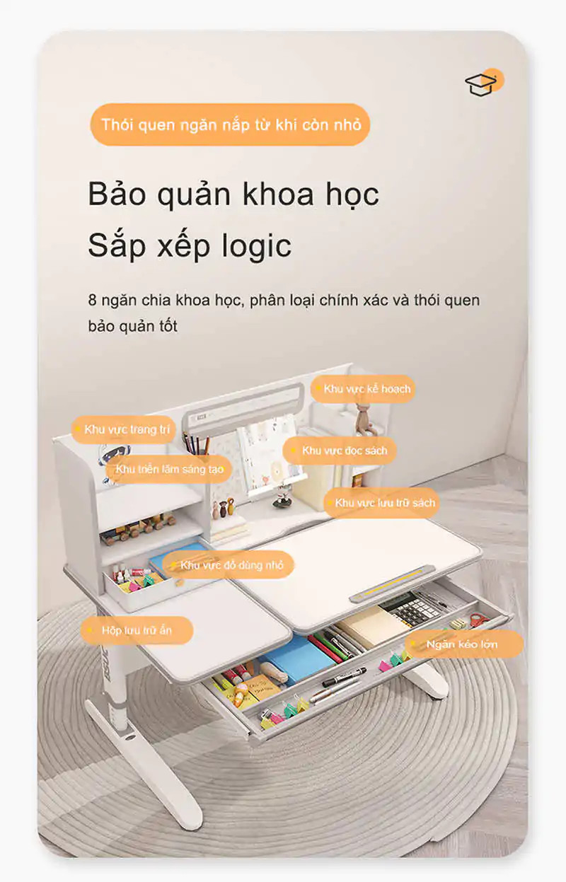 Bàn học sáng tạo ST-12001 góc nhìn khác