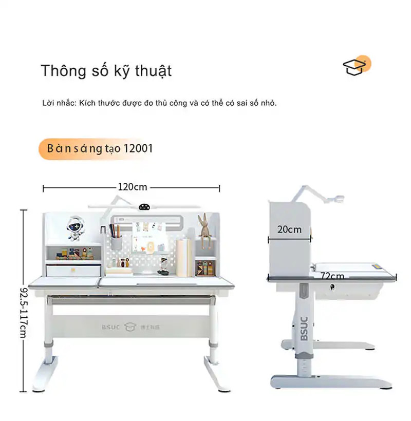 Bàn Học Sáng Tạo St 12001 và ghế DRY-801-2