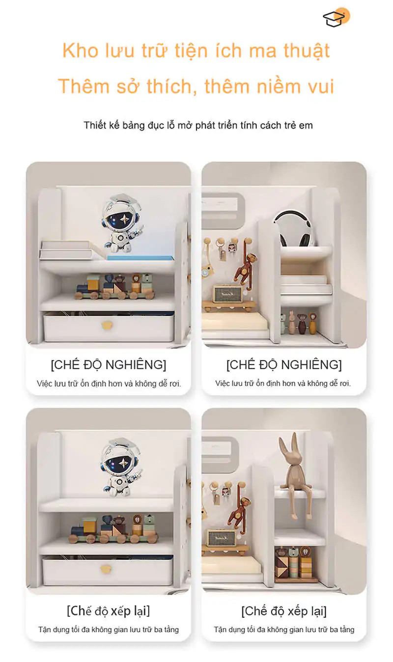 Bàn Học Sáng Tạo St 12001 với ngăn chứa đồ rộng rãi