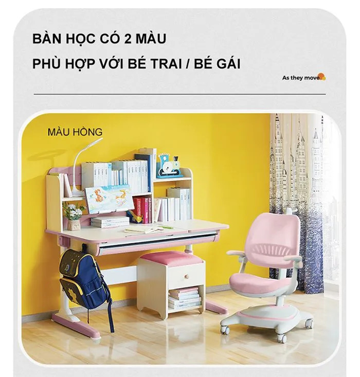 Bàn học thông minh với nhiều ngăn chứa đồ