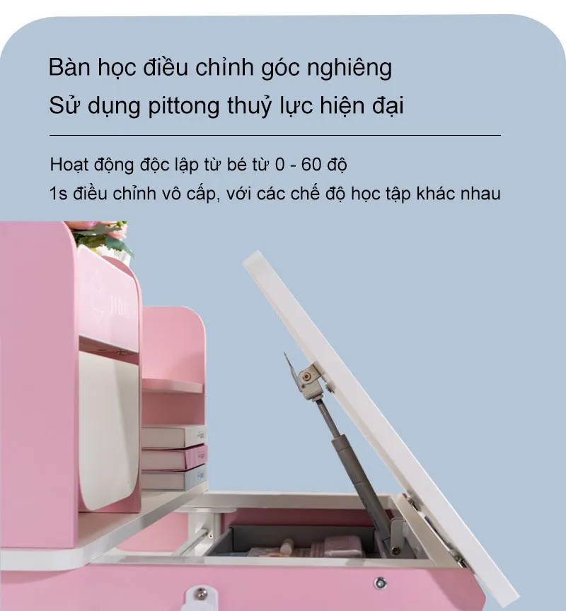 Điều chỉnh góc nghiêng mặt bàn