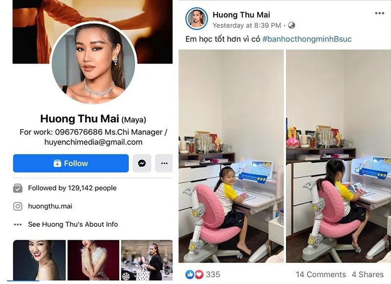 Màu sắc bàn học